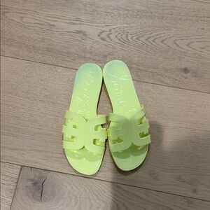 Sam Edelman Neon Yellow Slide Sandals